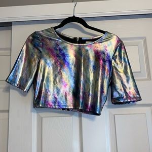 Holographic crop top